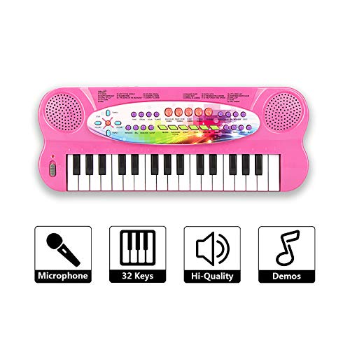SAOCOOL Toddler Keyboard, 32 Keys Multifunction Electronic Kids Toy Toddler Piano for Kids