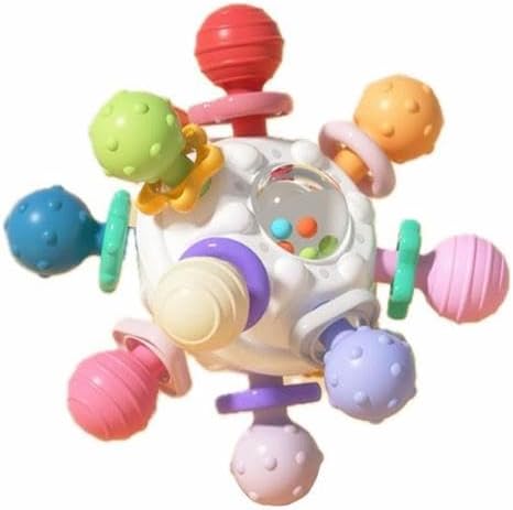 A Sensory-Type Teething Toy Suitable for Babies Aged 0-6 Months. A Montessori-Style Teething Toy.