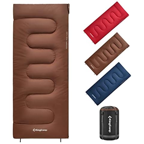 KingCamp Schlafsack Winter Outdoor Baumwolle Warmer Deckenschlafsack Tragbar Leicht 3-4 Jahreszeiten beim Camping Trekking XL bis -15°C 2.3 KG Cover