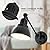 GOODATE Plug in Wall Sconces, Wall Sconce Lighting with Dimmable On Off Switch, Swing Arm Wall Lamp, Black Metal Industrial Wall Light Fixtures, Safety E26 Base, 6FT Plug in Cord