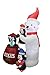 6 Foot Tall Animated Christmas Inflatable Polar Bear and Three Penguins Cookies Jar Cute Lights Lighted Blowup Party Decoration for Outdoor Indoor Home Garden Family Prop Yard with Motion