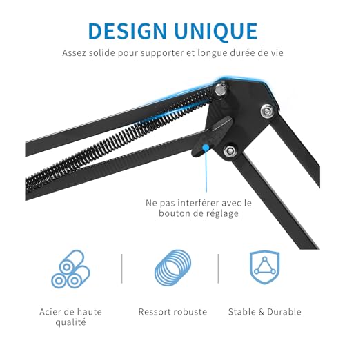 Bras de microphone adaptable compatible PM1 support bureau FEELWORLD AMS1 - 6