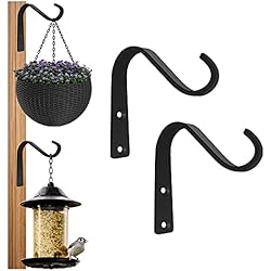 Macetas Hierro Fundido BEVIEVER Ganchos Plantas colgantes hierro fundido para Plantas Macetas Comederos Pájaros,Soporte Macetas pared Ganchos Plantas 5 Pulgadas/12,5x11,2cm,4 Pcs