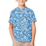 こいのぼりバブル キャラクター プリント柄 キッズウェア ポリエステル ショートスリーブ ボーイズ ガールズ 子ども Tシャツ 可愛い おもしろ 愛らしい ファッショナブル 丸首 クイックドライ インナーシャツ ギフト