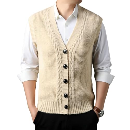 Gilet sans manches tricot torsadé homme pour un style élégant en automne