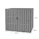 XL 2er-/4er-WPC-Mülltonnenverkleidung HWC-J28, Mülltonnenbox, Metall Holzoptik, erweiterbar - braun