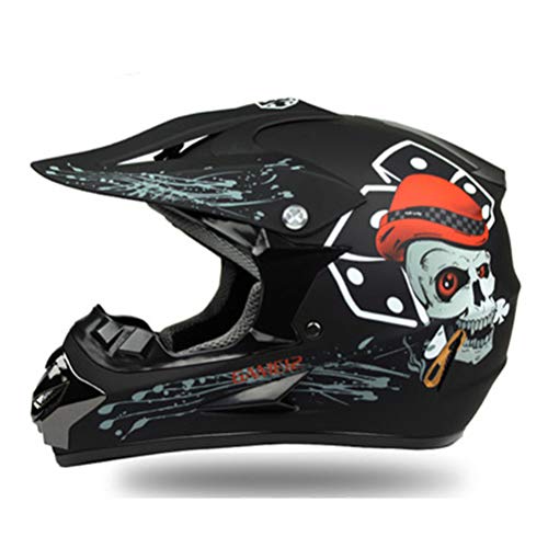 Casque de moto Hors route Casque Motocross Atv Dirt Bike Cross Casque Visage intégral Hors route Motocross Quad Casque Crash Cover