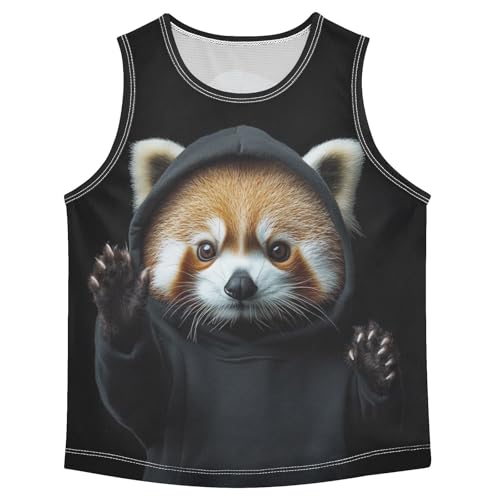 Boys Tank Top Shirts Funny Red Panda Animal Sleeveless T-Shirts Crew Neck for Kids Clothing Children