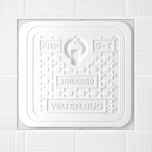 Image of LUXART 10x10 Inch Square FRP Manhole Cover | 5 Ton Capacity FRP Chamber Lid | Weatherproof and Heat Resistant Cover for Water Tanks, Sumps, and Drainage Systems
