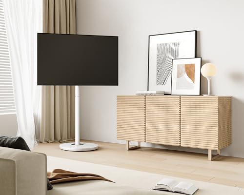 FITUEYES Design TV Floor Stand with Wheels for 32-65 Inch Minimalism Corner TV Stand Height Adjustable Holds 35kg Max VESA 400×400 Master Series - Image 7