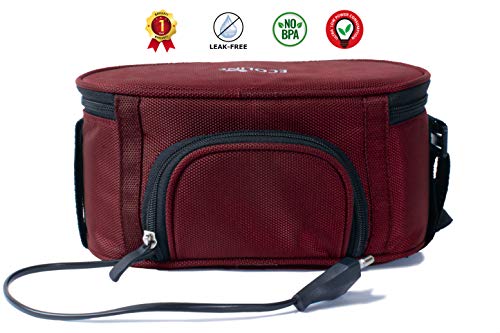 Image of Ecoline Q4, Electric Lunch Box,Capacity 1400ml (Maroon)