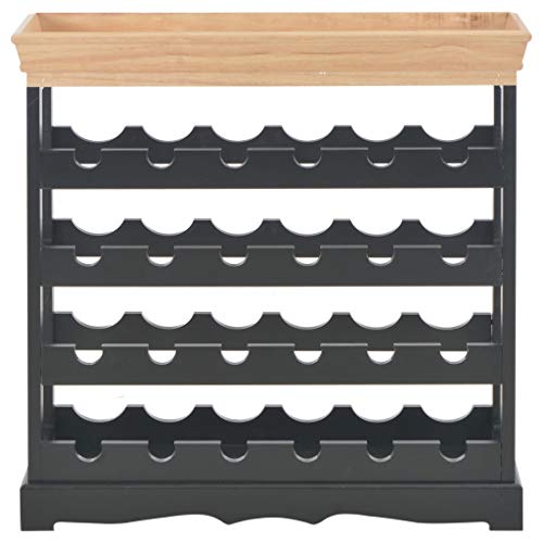Soporte para botellas de vino vertical de madera 27.6 x 8.9 x 27.8 pulg miniatura 2