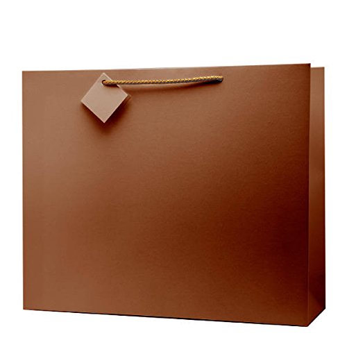 notjustballoons Luxurious Gift Bag for Birthdays Christmas Weddings or Corporate Gifts, UK Made (Shopper 14X17X5 inch, Copper)