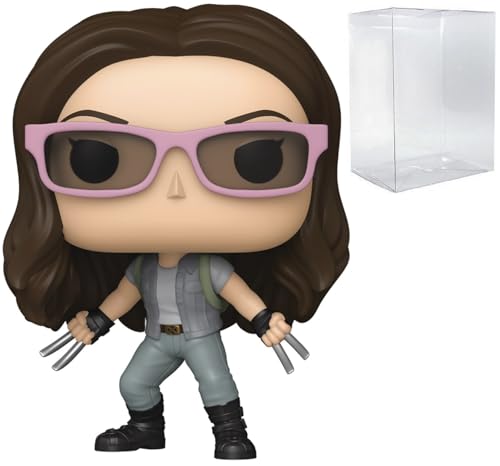 POP Funko Marvel: Deadpool & Wolverine Movie - X-23 Vinyl Figure (Bundled with Compatible Box Protector Case), Multicolor, 3.75 Inches