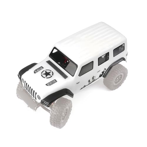 1/24 RC Crawler Body,132.5mm Wheelbase Jeep Wrangler Shell Soft Shell, for AXIAL SCX24 1/24 RC car Shell Modification Parts Upgrade (White, with Stickers) by YSKMLOLP - Image 6