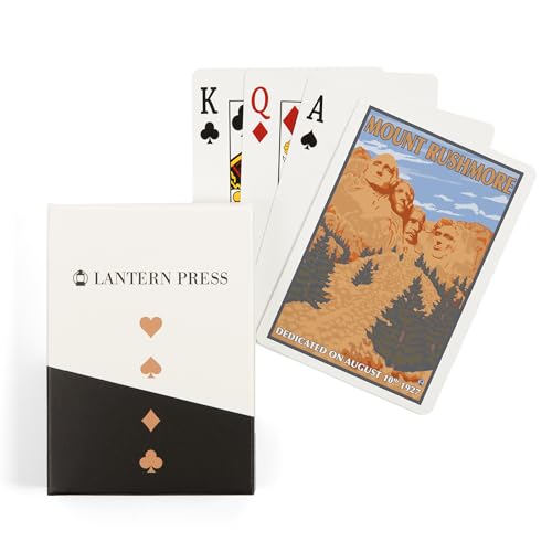 Lantern Press Mt Rushmore Memorial, Juego de 52 Cartas