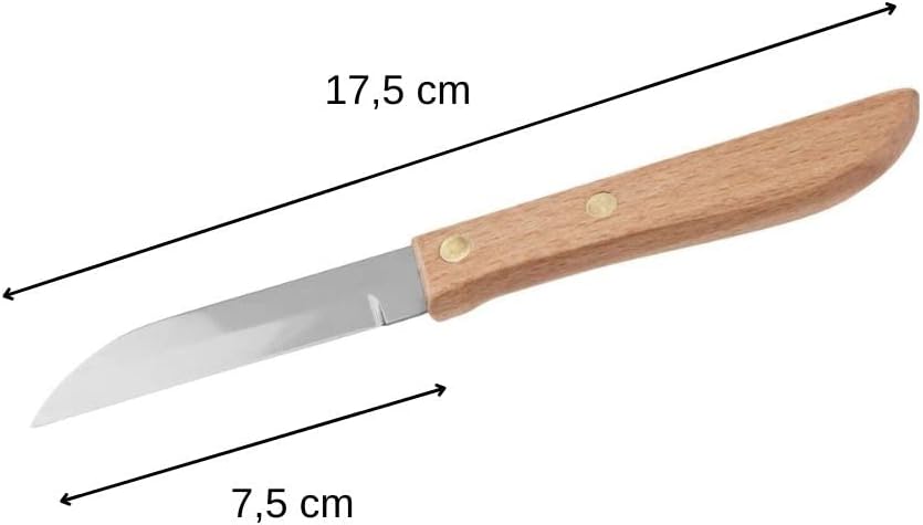 Nirosta "Grandma's Vegetable Knife, 6.89", Silver/Brown