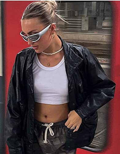 Wrap Around Street Fashion Sunglasses for Women Men Trendy Oval Shades…2