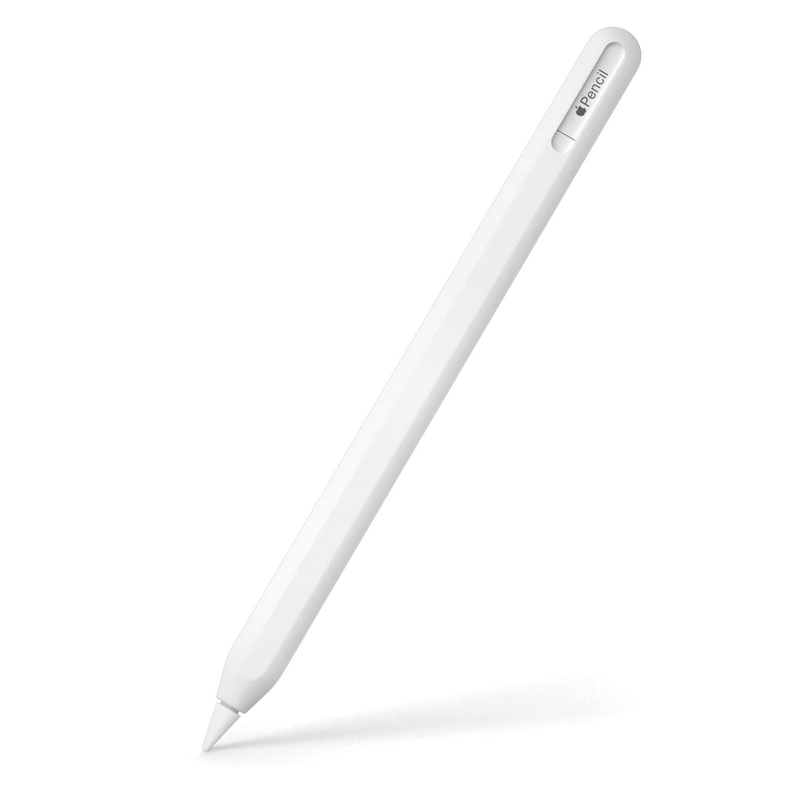 Oboe Silicone Cover Pencil Case Sleeve Compatible with Apple Pencil (USB-C) for iPad Pro 11/12.9 inch Skin (B-White) [Stylus Pencil is NOT Included]-picture-40