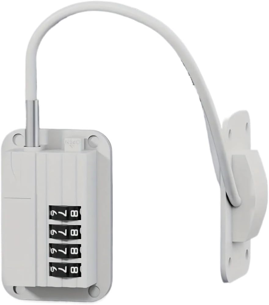4 Digit Password Lock with Proof Refrigerator Door 1Pcs(Black)