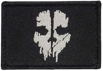 Miltacusa Duty Calls Ghost Skull Patch [- Hook Fastener Backing - G4]