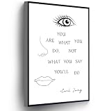 Mental Health Canvas Carl Jung Quote Poster Therapy Office Wall Art Prints You Are What You Do Not What You Plaque For Living Room Bedroom Home Office Wall Decor(Stretched And Wood Framed 8 X 12)