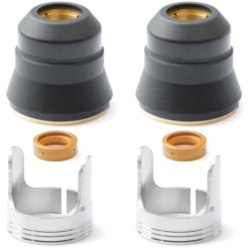 GLOXTED 2 Pack Tip Kit Replacement for Harbor Freight Titanium Plasma Cutter 45 IPT-45 TI-PC45 56255 56811/65 for Torch IPT-65 TI-PC65 58895