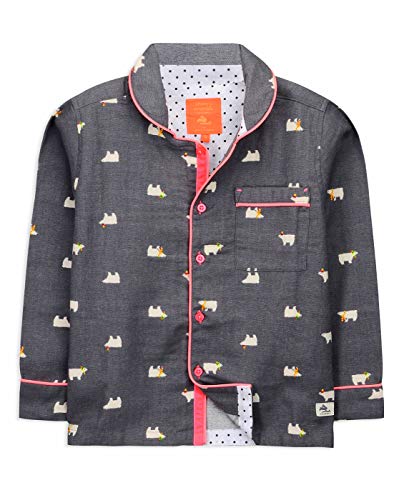 Image of Cherry Crumble California Boy's Kids Unisex Full Sleeve Casual Sleepwear Nightsuit Regular Pajama Set (WS-NSUIT-6 Grey 6-7 Years)