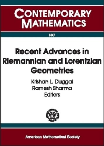Buy Recent Advances in Riemannian and Lorentzian Geometries (Contemporary Mathematics) — BookShops.in