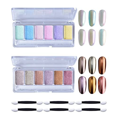 Chstarina 2 Boxes Polvere per Unghie Effetto