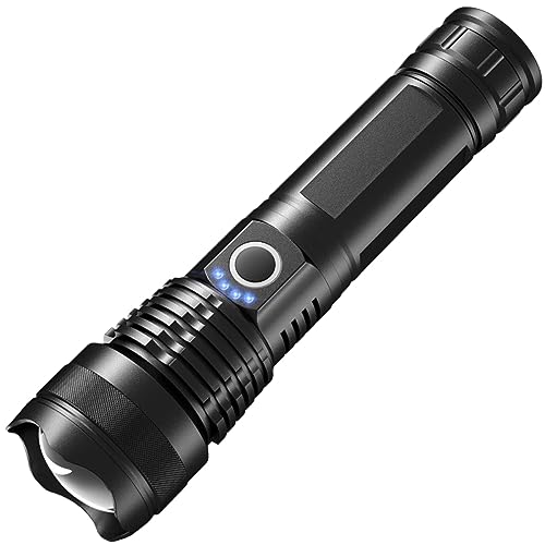 Lanterna Tática T9 Militar Super Potente Led Recarregável USB Com Zoom Longo Alcance Para Trilhas Si