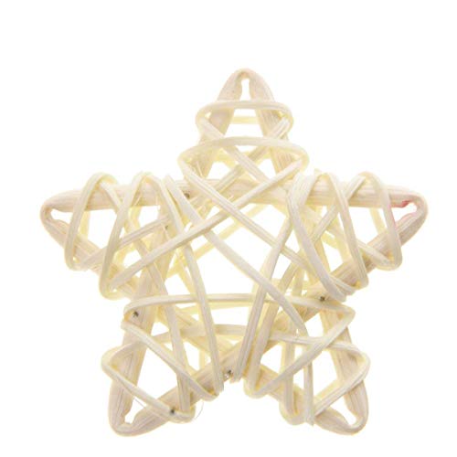 12Pcs Patriotic Star Natural Wicker Balls 4Th Of July Rattan Balls Diy Craft Vase Filler Hanging Balls Ornaments For Memorial Day Veterans Day Independence Day Party (2.36 In, White Red Blue) #TOP1