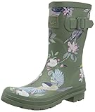 Joules Damen Molly Welly Gummistiefel, Khaki Bird Blossom, 42 EU