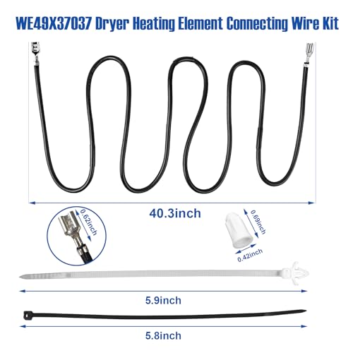 Image of WE49X37037 Dryer Heater Wire Repair Kit Compatible with GE /Hotpoint Dryers