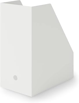 MUJI NCE45A3A Standing File Box with Recycled Polypropylene, Wide, White Gray, Approx. Width 5.9 x Depth 10.9 x Height 12.5 inches 15 x 27.6 x 31.8 cm