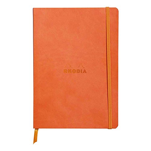 Rhodia Rhodiarama SoftCover Notebook - 80 Dots Sheets - 6 x 8 1/4 - Tangerine Cover