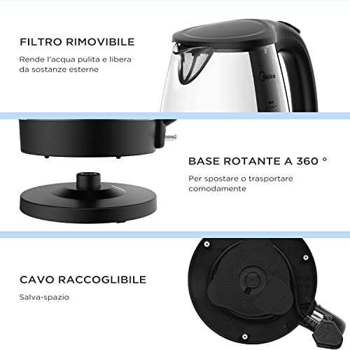 Midea MK-17G02A2 Bollitore Elettrico,Kettle