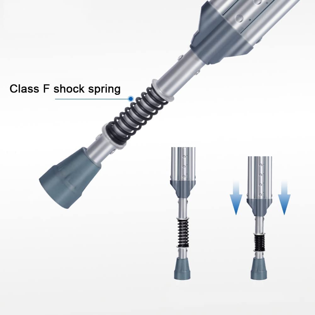 PAASHE Muletas Ligeras, 1 par de Bastones Ajustables en Altura para Las Axilas, Bastones de Aluminio para Caminar, Bastones para Caminar, bastón médico para Caminar
