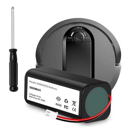 FLSTOR 3800mAh RVBAT850 Lithium-Ionen Akku für Shark Ion R75, RV761, RV850C, RV1000S, RV1100VL, RV101AE, UR1000SR, RV700_N, RV720_N (Nicht für 3-poligen Anschluss), 14.4V