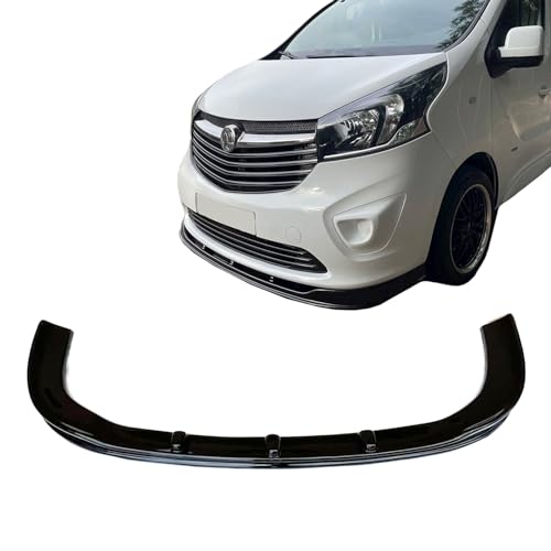 COMPATIBLE WITH Vauxhall Vivaro [2014-2018] Front Lower ABS Gloss Black Bumper Lip Splitter with Fitting Kit