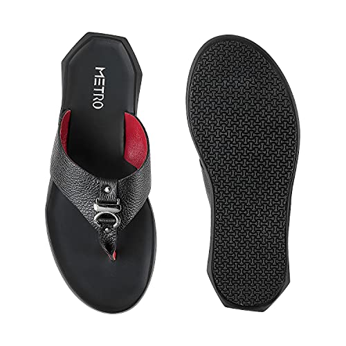 Image of Metro Men Leather Chappals (16-9444)