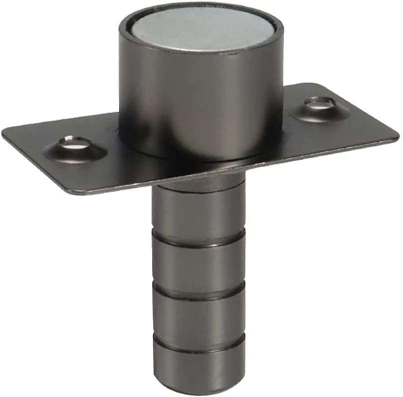Thin Invisible Black Door Stop Floor Mount Hidden Automatic Suction Door Stopper Holder Catch Doorstop
