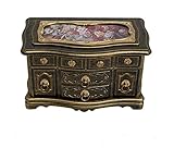 Caja musical Chicas:Almacenamiento para piezas de joyería de juego pequeñas que incluyen pendientes y anillos.El compartimento más grande tiene capacidad para jugar joyas y accesorios para el cabello.
