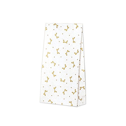 ヘイコー 紙袋 マチ付 ファンシーバッグ S5 ニューリボン キン 18x6.5x35cm 100枚