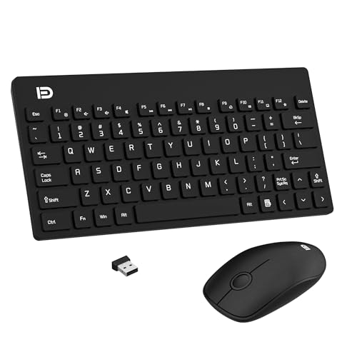 Mango Era Wireless Keyboard and Mouse Combo, Mini 2.4GHz Quiet Cordless Keyboard Mouse Set with Single USB Receiver, Compact Travel-Friendly for Laptop, PC, Computer, Windows