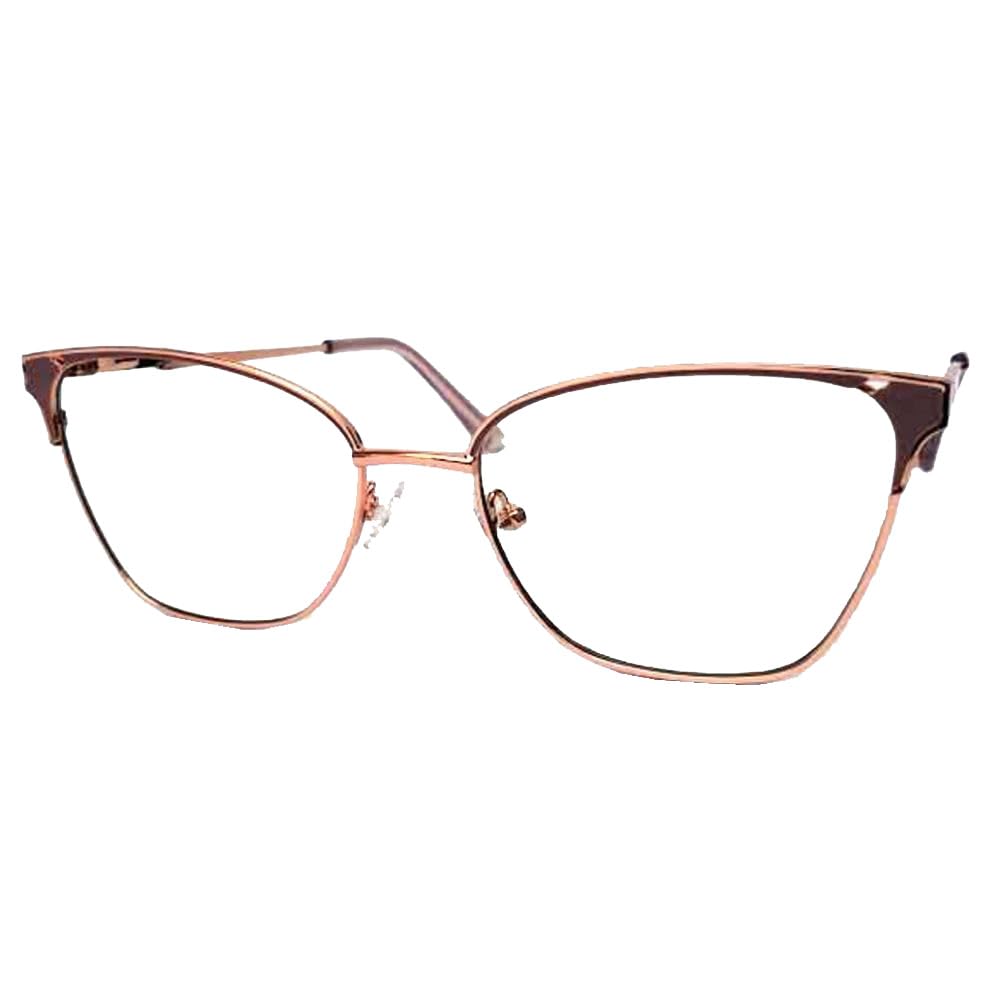 Vision CORRECTIONStylish Cat Eye Zero Power Blue Cut Computer Glasses | Anti Glare Glass Reading Glass, Lightweight & Blocks Harmful Rays | Men & Women | Attractive Leather Case