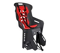 Nfun Unisex-Baby Lebhaft Rücksitz mit Befestigung an der Gepäckablage, Graphit/Rot, Nur