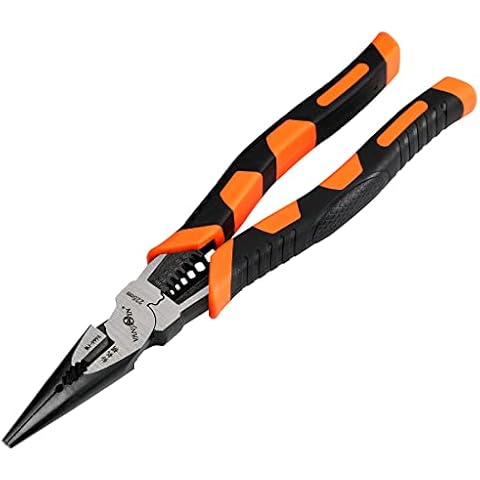 VANJOIN Needle Nose Pliers, 9 inch Combination Pliers Long Needle Nose Pliers with Wire Stripper Crimper Cutter Wrench Function, Professional Needle Nose Pliers Electrician Tool Cover