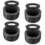 TIESOME 4 Stück PVC 1in Gewindekappe,32mm Innengewinde Rohrkappe