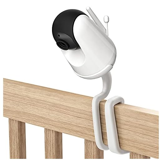 TIUIHU Universal babymonitorfäste för VAVA babymonitor med kamera – kompatibel för alla andra kameror med 1/4 skruvdragare utan verktyg eller väggdamask (1-pack, vit)